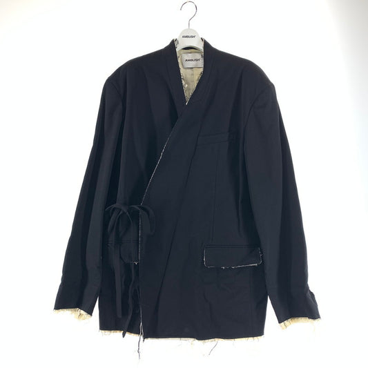 【中古品】【メンズ】 AMBUSH アンブッシュ BMEA003F20FAB001 KIMONO JACKET キモノジャケット BLACK 上着 アウター 142-261022-io-02-fuzh カラー：ブラック 万代Net店