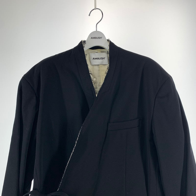 【中古品】【メンズ】 AMBUSH アンブッシュ BMEA003F20FAB001 KIMONO JACKET キモノジャケット BLACK 上着 アウター 142-261022-io-02-fuzh カラー：ブラック 万代Net店