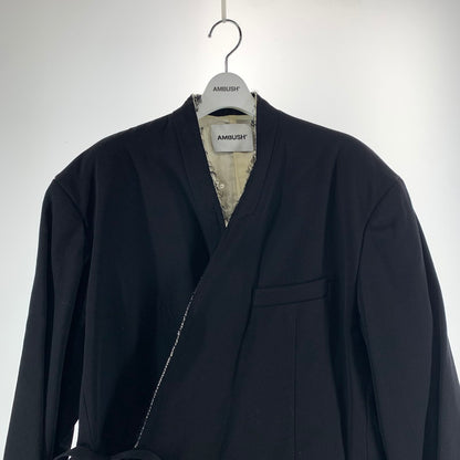 【中古品】【メンズ】 AMBUSH アンブッシュ BMEA003F20FAB001 KIMONO JACKET キモノジャケット BLACK 上着 アウター 142-261022-io-02-fuzh カラー：ブラック 万代Net店