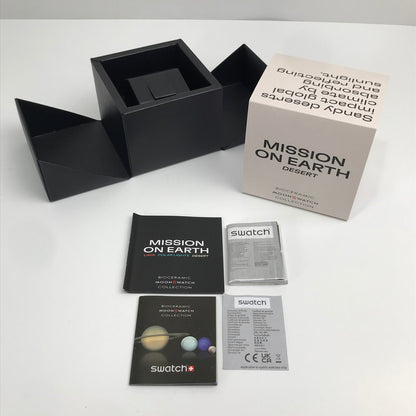【中古品】【メンズ】 OMEGA オメガ×SWATCH スウォッチ MISSION TO SATURN カラーBROWN 替ベルト 箱付属 腕時計 197-261027-ky-06-fuzh 万代Net店