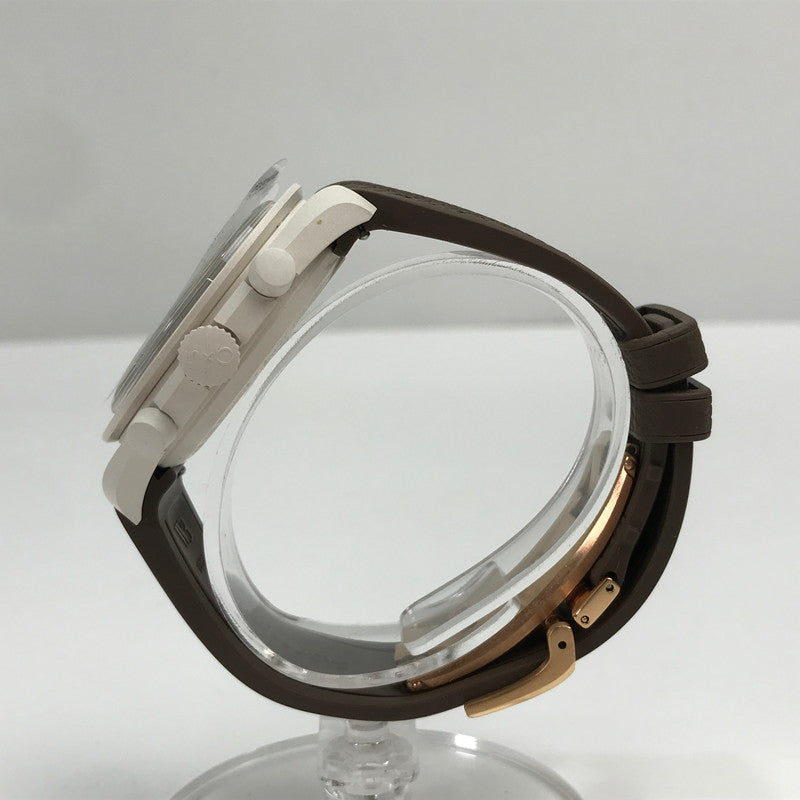 【中古品】【メンズ】 OMEGA オメガ×SWATCH スウォッチ MISSION TO SATURN カラーBROWN 替ベルト 箱付属 腕時計 197-261027-ky-06-fuzh 万代Net店