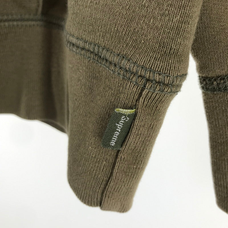 【中古品】【メンズ】 SUPREME シュプリーム SMALL BOX LOGO HOODED SWEATSHIRT スモール ボックスロゴフーディー パーカー カラーKHAKI/SIZE:M　 149-261023-ky-01-fuzh 万代Net店