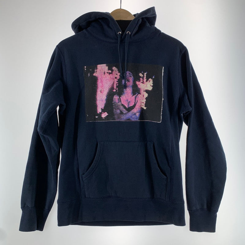 【中古品】【メンズ】 SUPREME シュプリーム BURNING CROSSES PULLOVER プルオーバー パーカー フーディー NAVY ※小さな穴・汚れ・使用感あり 149-261024-io-10-fuzh サイズ：S カラー：ネイビー 万代Net店