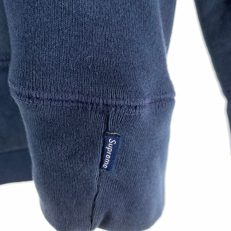 【中古品】【メンズ】 SUPREME シュプリーム BURNING CROSSES PULLOVER プルオーバー パーカー フーディー NAVY ※小さな穴・汚れ・使用感あり 149-261024-io-10-fuzh サイズ：S カラー：ネイビー 万代Net店