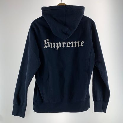 【中古品】【メンズ】 SUPREME シュプリーム BURNING CROSSES PULLOVER プルオーバー パーカー フーディー NAVY ※小さな穴・汚れ・使用感あり 149-261024-io-10-fuzh サイズ：S カラー：ネイビー 万代Net店