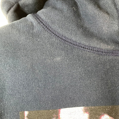 【中古品】【メンズ】 SUPREME シュプリーム BURNING CROSSES PULLOVER プルオーバー パーカー フーディー NAVY ※小さな穴・汚れ・使用感あり 149-261024-io-10-fuzh サイズ：S カラー：ネイビー 万代Net店