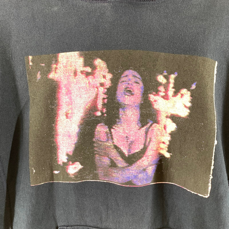 【中古品】【メンズ】 SUPREME シュプリーム BURNING CROSSES PULLOVER プルオーバー パーカー フーディー NAVY ※小さな穴・汚れ・使用感あり 149-261024-io-10-fuzh サイズ：S カラー：ネイビー 万代Net店