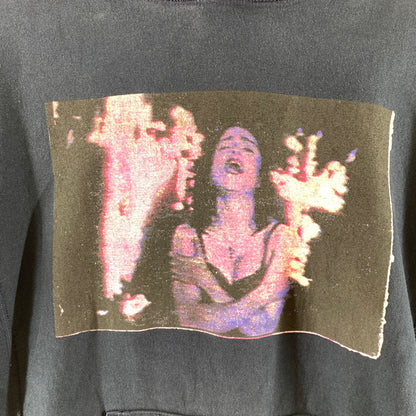 【中古品】【メンズ】 SUPREME シュプリーム BURNING CROSSES PULLOVER プルオーバー パーカー フーディー NAVY ※小さな穴・汚れ・使用感あり 149-261024-io-10-fuzh サイズ：S カラー：ネイビー 万代Net店