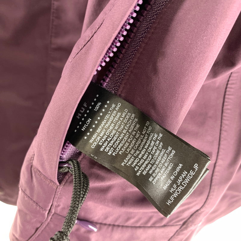 【中古品】【メンズ】 HUF ハフ OG LOGO 3LAYER SHELL JACKET シェルジャケット アウター 上着 PURPLE ※ほつれ・汚れあり 142-261024-io-11-fuzh サイズ：L カラー：パープル 万代Net店