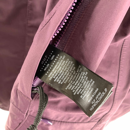 【中古品】【メンズ】 HUF ハフ OG LOGO 3LAYER SHELL JACKET シェルジャケット アウター 上着 PURPLE ※ほつれ・汚れあり 142-261024-io-11-fuzh サイズ：L カラー：パープル 万代Net店