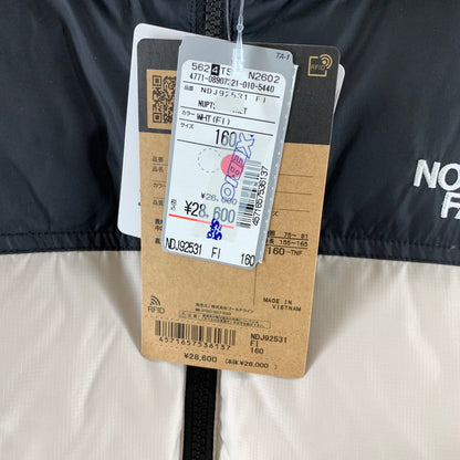 【中古品】【キッズ】 THE NORTH FACE ザ・ノースフェイス NDJ92531 DOWN JACKET ダウンジャケット WHITE.BLACK 子供 173-261024-io-04-fuzh サイズ：160 カラー：ホワイト.ブラック 万代Net店