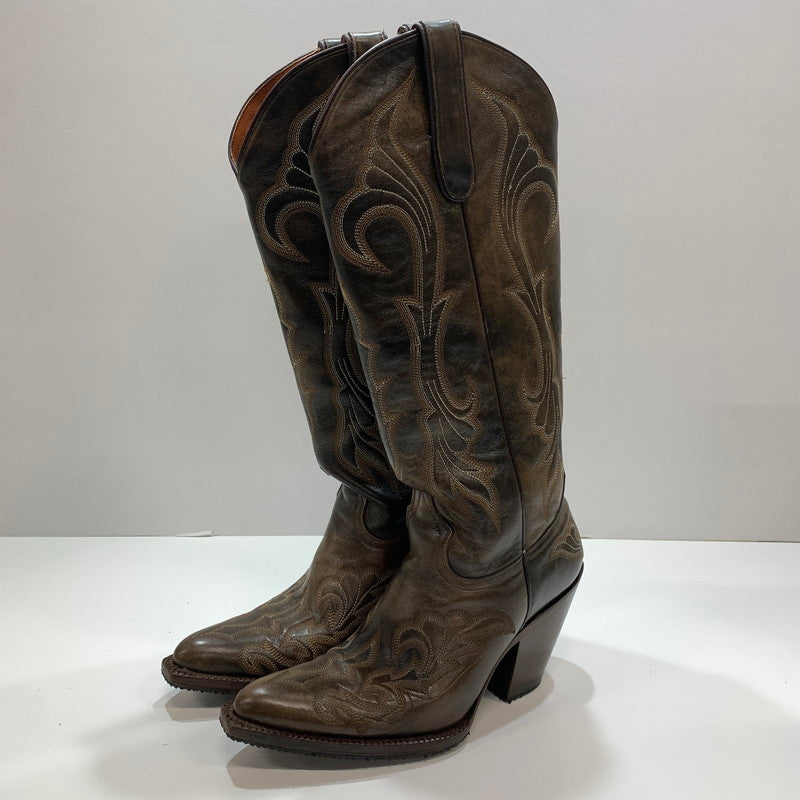 【中古品】【レディース】 ウエスタンブーツ 靴 BROWN ブーツ 本体のみ ※使用感あり 167-261028-io-07-fuzh サイズ：38 カラー：ブラウン 万代Net店