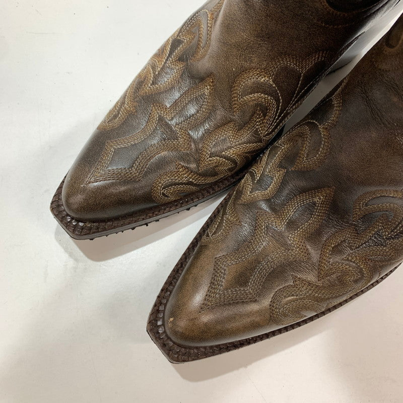 【中古品】【レディース】 ウエスタンブーツ 靴 BROWN ブーツ 本体のみ ※使用感あり 167-261028-io-07-fuzh サイズ：38 カラー：ブラウン 万代Net店