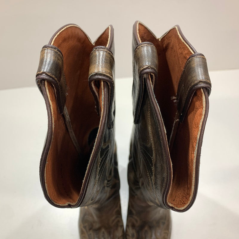 【中古品】【レディース】 ウエスタンブーツ 靴 BROWN ブーツ 本体のみ ※使用感あり 167-261028-io-07-fuzh サイズ：38 カラー：ブラウン 万代Net店
