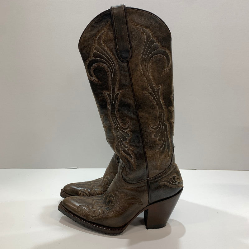 【中古品】【レディース】 ウエスタンブーツ 靴 BROWN ブーツ 本体のみ ※使用感あり 167-261028-io-07-fuzh サイズ：38 カラー：ブラウン 万代Net店