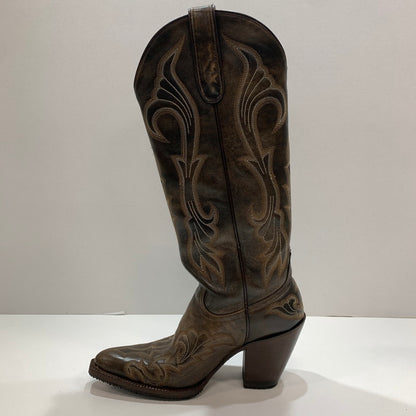 【中古品】【レディース】 ウエスタンブーツ 靴 BROWN ブーツ 本体のみ ※使用感あり 167-261028-io-07-fuzh サイズ：38 カラー：ブラウン 万代Net店