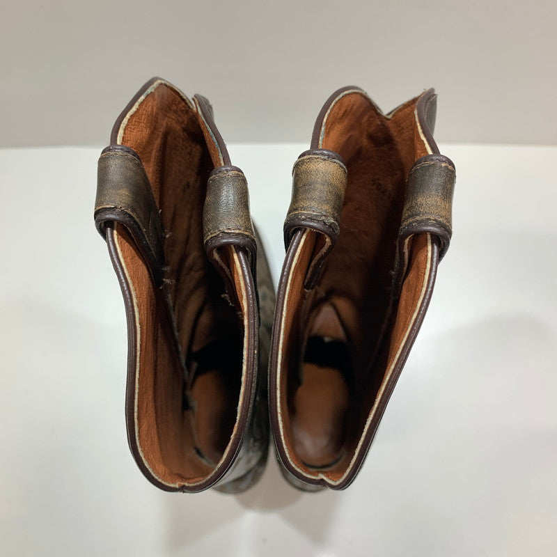【中古品】【レディース】 ウエスタンブーツ 靴 BROWN ブーツ 本体のみ ※使用感あり 167-261028-io-07-fuzh サイズ：38 カラー：ブラウン 万代Net店