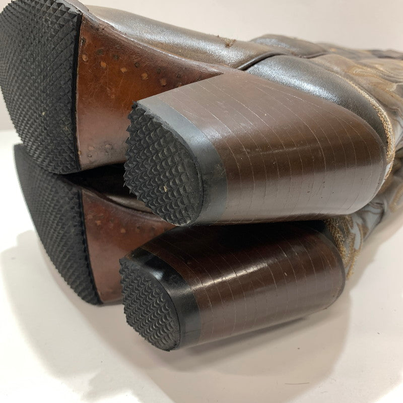 【中古品】【レディース】 ウエスタンブーツ 靴 BROWN ブーツ 本体のみ ※使用感あり 167-261028-io-07-fuzh サイズ：38 カラー：ブラウン 万代Net店