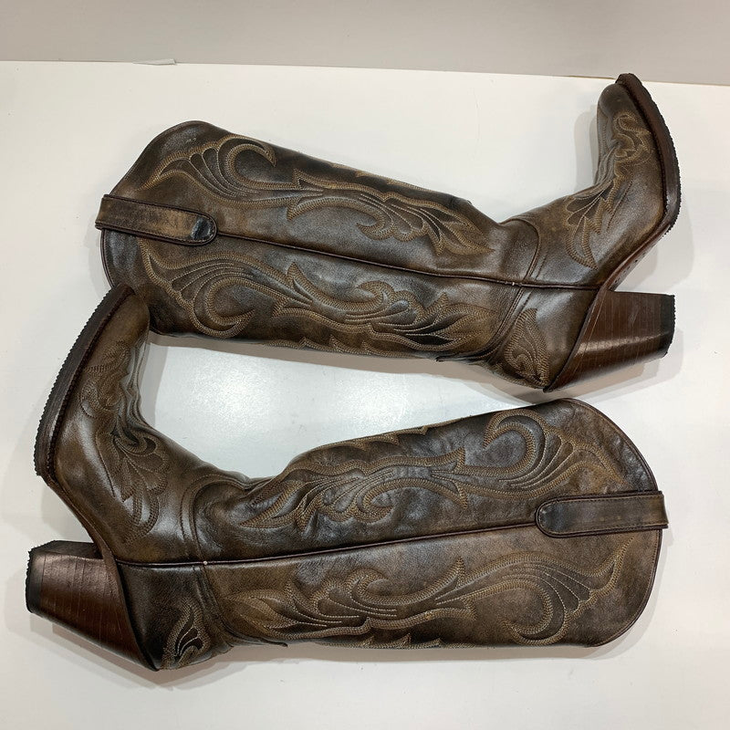 【中古品】【レディース】 ウエスタンブーツ 靴 BROWN ブーツ 本体のみ ※使用感あり 167-261028-io-07-fuzh サイズ：38 カラー：ブラウン 万代Net店