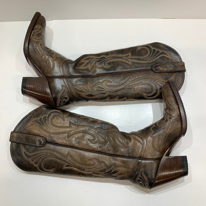 【中古品】【レディース】 ウエスタンブーツ 靴 BROWN ブーツ 本体のみ ※使用感あり 167-261028-io-07-fuzh サイズ：38 カラー：ブラウン 万代Net店