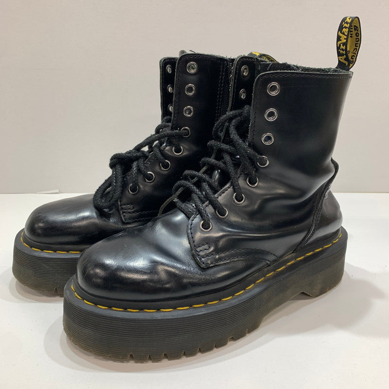 【中古品】【レディース】 DR.MARTENS ドクターマーチン 8ホール 厚底ブーツ 靴 BLACK サイズ不明(25.0cm相当) ※使用感あり 167-261028-io-09-fuzh サイズ：不明 カラー：ブラック 万代Net店