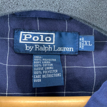 【中古品】【メンズ】 POLO BY RALPH LAUREN ポロバイラルフローレン スイングトップ ハリントンジャケット NAVY ワンポイント.チェック ※汚れあり 145-261024-io-06-fuzh サイズ：XL カラー：ネイビー 万代Net店