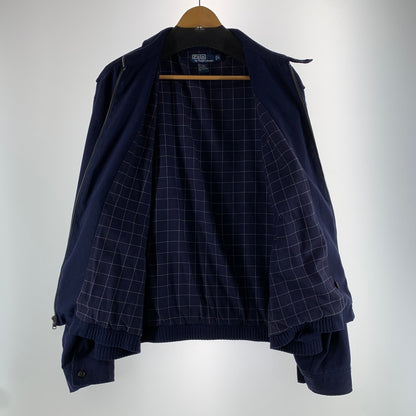 【中古品】【メンズ】 POLO BY RALPH LAUREN ポロバイラルフローレン スイングトップ ハリントンジャケット NAVY ワンポイント.チェック ※汚れあり 145-261024-io-06-fuzh サイズ：XL カラー：ネイビー 万代Net店