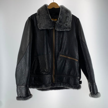 【中古品】【メンズ】 SHANGRILA シャングリラ B-3 MOUTON JACKET ムートンジャケット BLACK ヘリテージ TALON 147-261024-io-02-fuzh サイズ：L カラー：ブラック 万代Net店