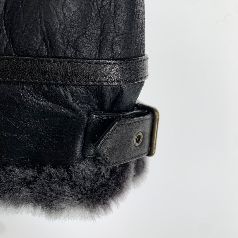 【中古品】【メンズ】 SHANGRILA シャングリラ B-3 MOUTON JACKET ムートンジャケット BLACK ヘリテージ TALON 147-261024-io-02-fuzh サイズ：L カラー：ブラック 万代Net店