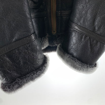 【中古品】【メンズ】 SHANGRILA シャングリラ B-3 MOUTON JACKET ムートンジャケット BLACK ヘリテージ TALON 147-261024-io-02-fuzh サイズ：L カラー：ブラック 万代Net店