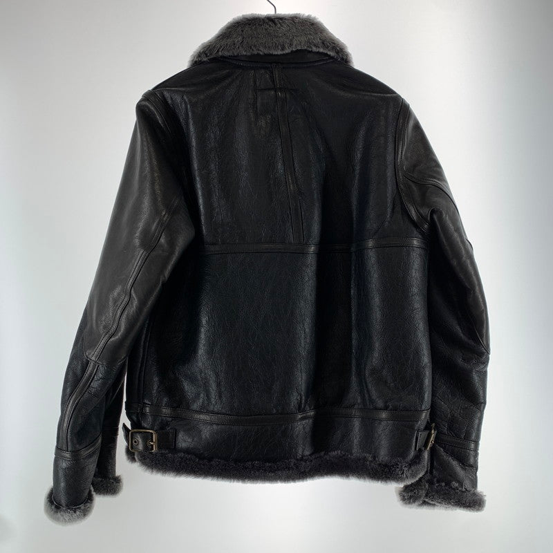 【中古品】【メンズ】 SHANGRILA シャングリラ B-3 MOUTON JACKET ムートンジャケット BLACK ヘリテージ TALON 147-261024-io-02-fuzh サイズ：L カラー：ブラック 万代Net店