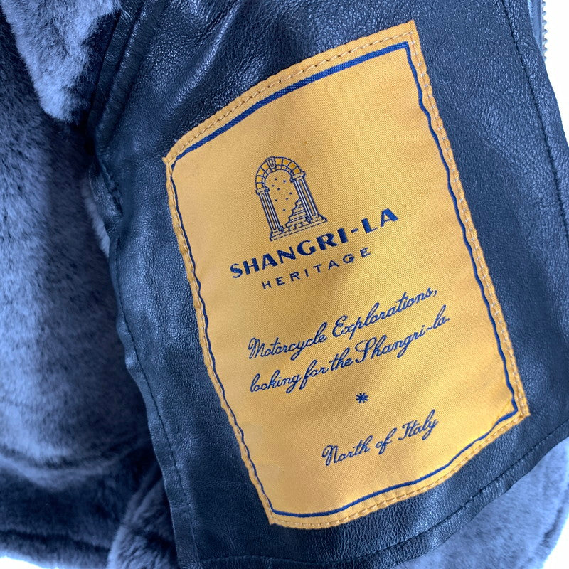 【中古品】【メンズ】 SHANGRILA シャングリラ B-3 MOUTON JACKET ムートンジャケット BLACK ヘリテージ TALON 147-261024-io-02-fuzh サイズ：L カラー：ブラック 万代Net店