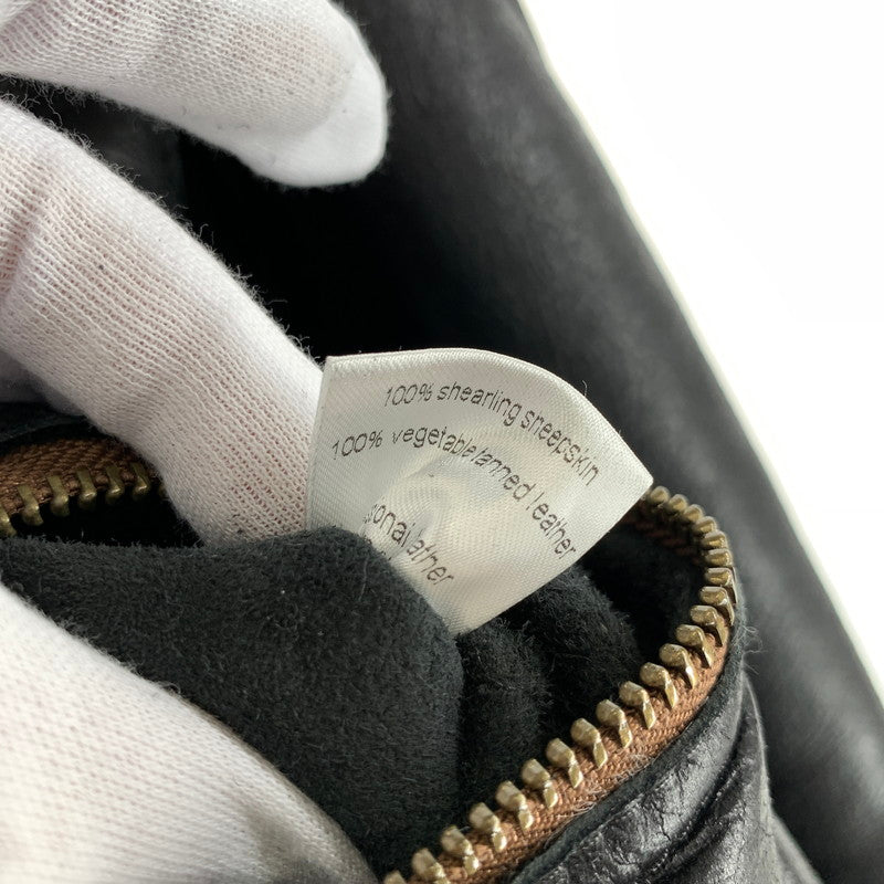 【中古品】【メンズ】 SHANGRILA シャングリラ B-3 MOUTON JACKET ムートンジャケット BLACK ヘリテージ TALON 147-261024-io-02-fuzh サイズ：L カラー：ブラック 万代Net店