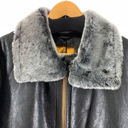 【中古品】【メンズ】 SHANGRILA シャングリラ B-3 MOUTON JACKET ムートンジャケット BLACK ヘリテージ TALON 147-261024-io-02-fuzh サイズ：L カラー：ブラック 万代Net店