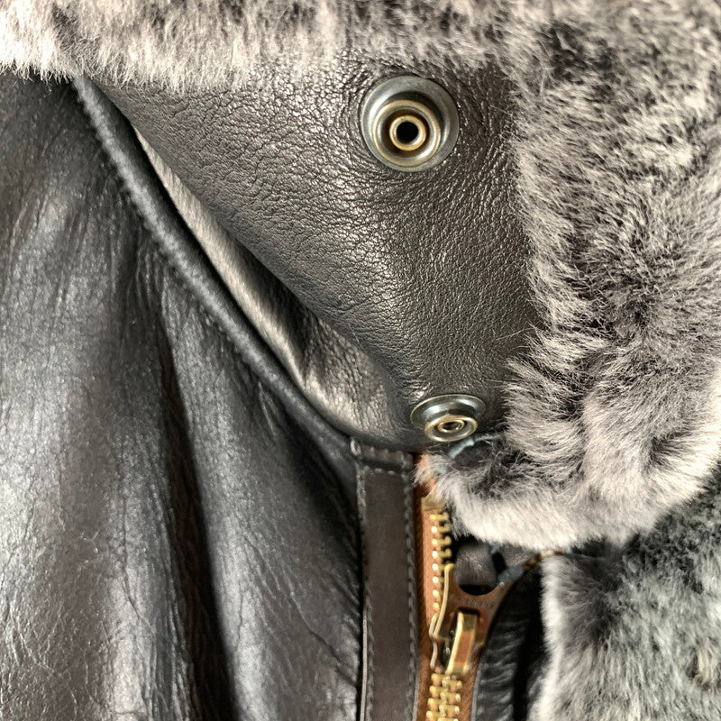 【中古品】【メンズ】 SHANGRILA シャングリラ B-3 MOUTON JACKET ムートンジャケット BLACK ヘリテージ TALON 147-261024-io-02-fuzh サイズ：L カラー：ブラック 万代Net店