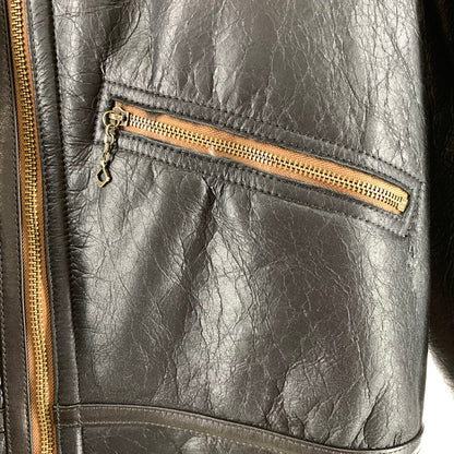 【中古品】【メンズ】 SHANGRILA シャングリラ B-3 MOUTON JACKET ムートンジャケット BLACK ヘリテージ TALON 147-261024-io-02-fuzh サイズ：L カラー：ブラック 万代Net店