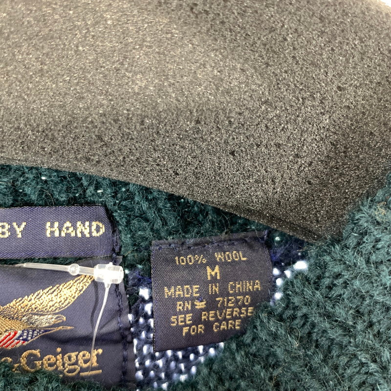 【中古品】【メンズ】 WILLIS＆GEIGER ウィリス アンド ガイガー ANIMAL KNIT SWEATER アニマル ニットセーター NAVY アニマル総柄 90S 145-261025-io-10-fuzh カラー：ネイビー 万代Net店