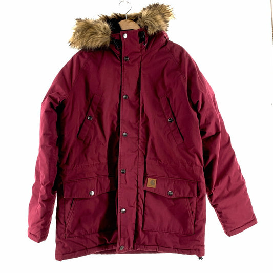【中古品】【メンズ】 CARHARTT カーハート I021869 TRAPPER PARKA とラッパーパーカー 上着 アウター ジャケット RED ※汚れ・毛玉・使用感あり 145-261025-io-06-fuzh カラー：レッド 万代Net店