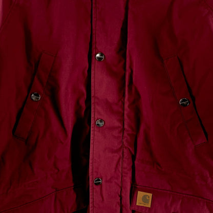 【中古品】【メンズ】 CARHARTT カーハート I021869 TRAPPER PARKA とラッパーパーカー 上着 アウター ジャケット RED ※汚れ・毛玉・使用感あり 145-261025-io-06-fuzh カラー：レッド 万代Net店