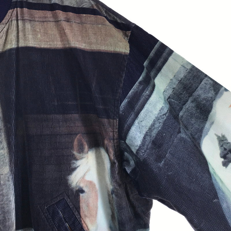 【中古品】【メンズ】 PAUL SMITH ポール・スミス コーデュロイ ブルゾン 馬フォト/SIZE:M　※汚れ有 141-261027-ky-11-fuzh 万代Net店