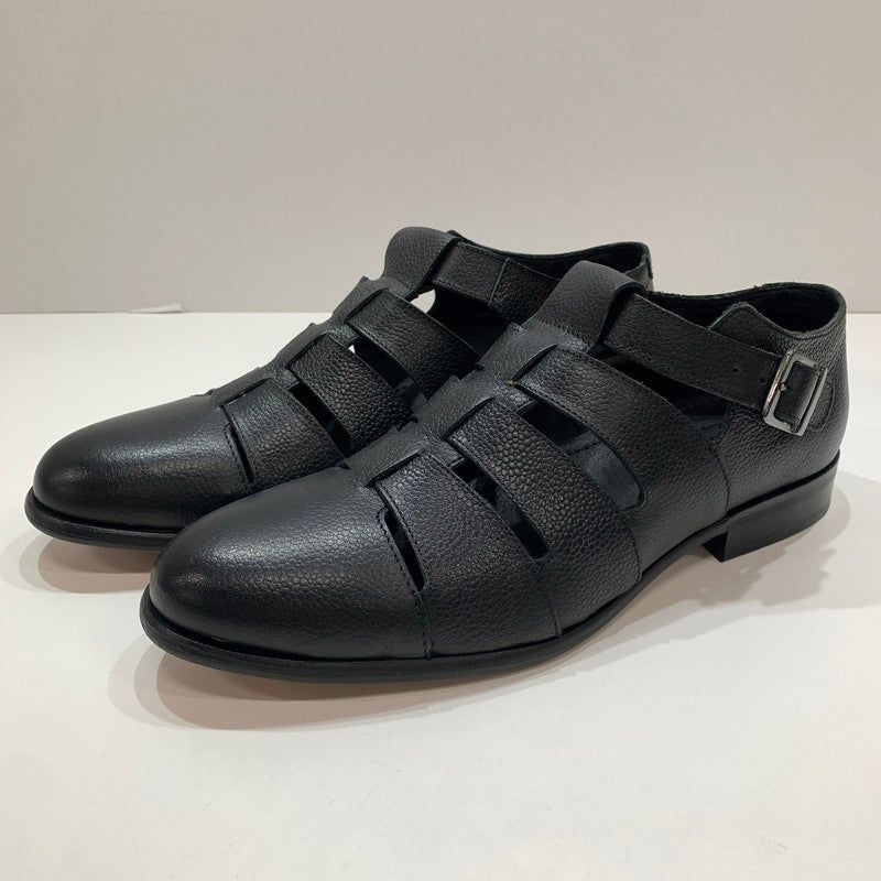 【中古品】【メンズ】 BEAMS ビームス スコッチレザー グルカ サンダル 靴 BLACK 本体のみ ※使用感あり 165-261028-io-01-fuzh サイズ：41 カラー：ブラック 万代Net店