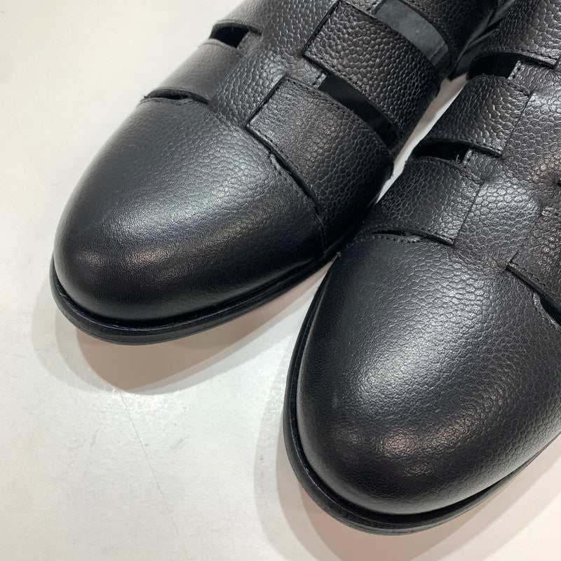 【中古品】【メンズ】 BEAMS ビームス スコッチレザー グルカ サンダル 靴 BLACK 本体のみ ※使用感あり 165-261028-io-01-fuzh サイズ：41 カラー：ブラック 万代Net店