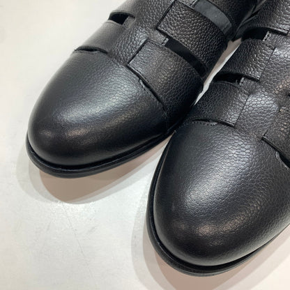 【中古品】【メンズ】 BEAMS ビームス スコッチレザー グルカ サンダル 靴 BLACK 本体のみ ※使用感あり 165-261028-io-01-fuzh サイズ：41 カラー：ブラック 万代Net店
