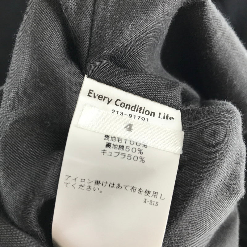 【中古品】【メンズ】 EVCON エビコン WOOL STAIN COLLAR HALF COAT ウール ステンカラー ハーフ コート カラーBLACK SIZE:4 213-91701 147-261027-ky-15-fuzh 万代Net店