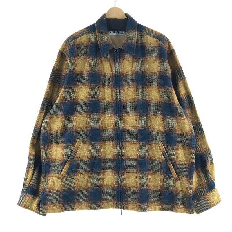 【中古品】【メンズ】 J.S.HOMESTEAD ジャーナルスタンダード ホームステッド NEP OMBRE ZIPUP SHIRT オンブレジップアップシャツ カラー紺.黄.チェック SIZE:L 147-261027-ky-18-fuzh 万代Net店