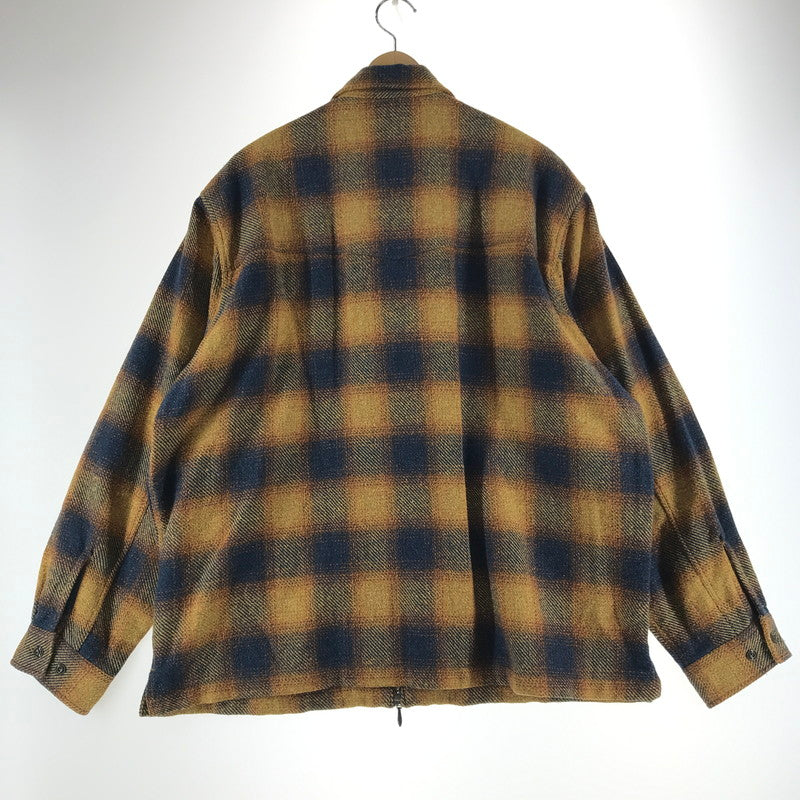 【中古品】【メンズ】 J.S.HOMESTEAD ジャーナルスタンダード ホームステッド NEP OMBRE ZIPUP SHIRT オンブレジップアップシャツ カラー紺.黄.チェック SIZE:L 147-261027-ky-18-fuzh 万代Net店