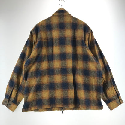 【中古品】【メンズ】 J.S.HOMESTEAD ジャーナルスタンダード ホームステッド NEP OMBRE ZIPUP SHIRT オンブレジップアップシャツ カラー紺.黄.チェック SIZE:L 147-261027-ky-18-fuzh 万代Net店