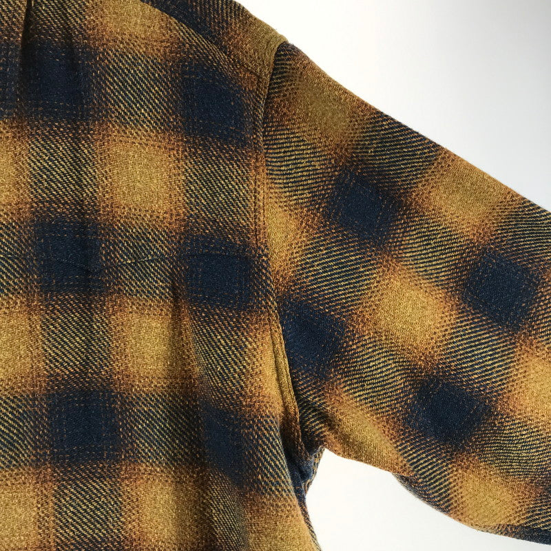 【中古品】【メンズ】 J.S.HOMESTEAD ジャーナルスタンダード ホームステッド NEP OMBRE ZIPUP SHIRT オンブレジップアップシャツ カラー紺.黄.チェック SIZE:L 147-261027-ky-18-fuzh 万代Net店