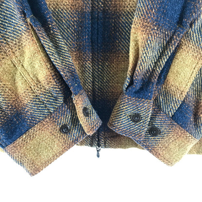 【中古品】【メンズ】 J.S.HOMESTEAD ジャーナルスタンダード ホームステッド NEP OMBRE ZIPUP SHIRT オンブレジップアップシャツ カラー紺.黄.チェック SIZE:L 147-261027-ky-18-fuzh 万代Net店