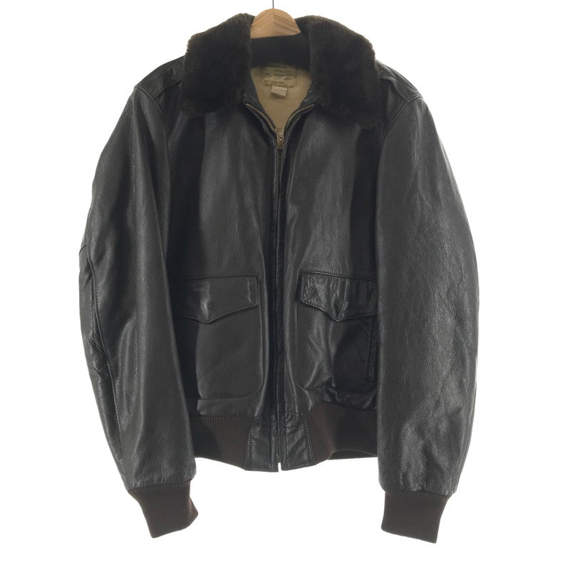 【中古品】【メンズ】 L.L.BEAN エルエルビーン G-1 FLIGHT JACKET フライトジャケット 上着 BROWN ※ほつれ・汚れ・シミあり 145-261030-io-08-fuzh サイズ：42 カラー：ブラウン 万代Net店